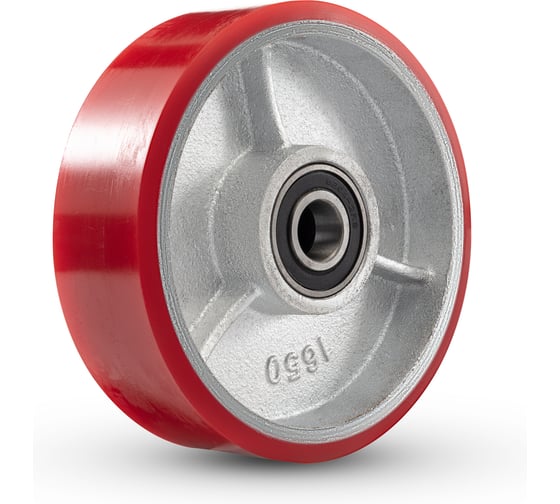 Изображение товара Колесо под гидроузел ось 20 мм, диаметр 160 мм, полиуретан, чугун, шариковый подшипник СТЕЛЛА-ТЕХНИК P160