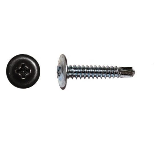 Изображение товара Саморез КРЕП-КОМП ПШC сверло 4,2х19 RAL8019 1 000шт пшс198019