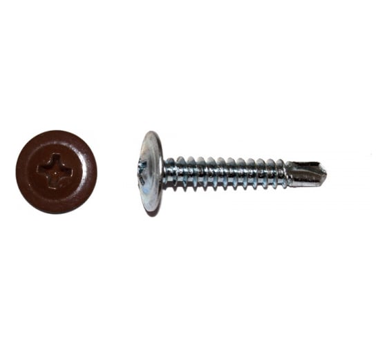 Изображение товара Саморез КРЕП-КОМП ПШC сверло 4,2х13 RAL3009 1500шт пшс133009