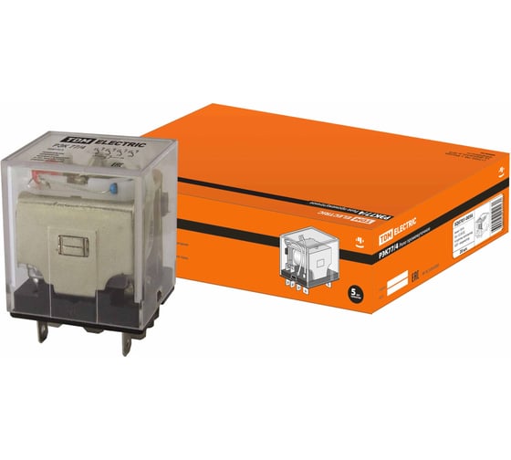 Изображение товара Реле TDM ELECTRIC РЭК77/4 с индикацией 10А, 12В, DC SQ0701-0056