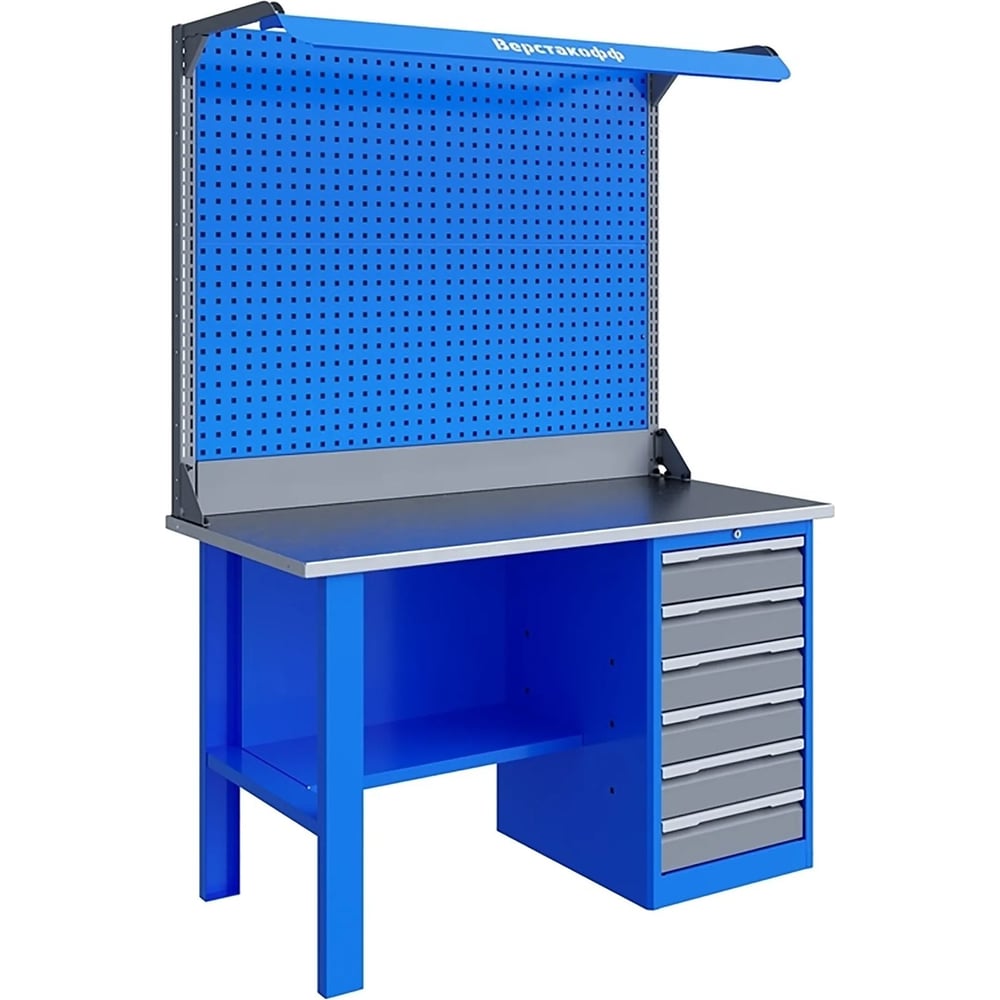 Изображение товара Слесарный верстак Верстакофф TNC 141.16.2-2f с ящиками и подсветкой