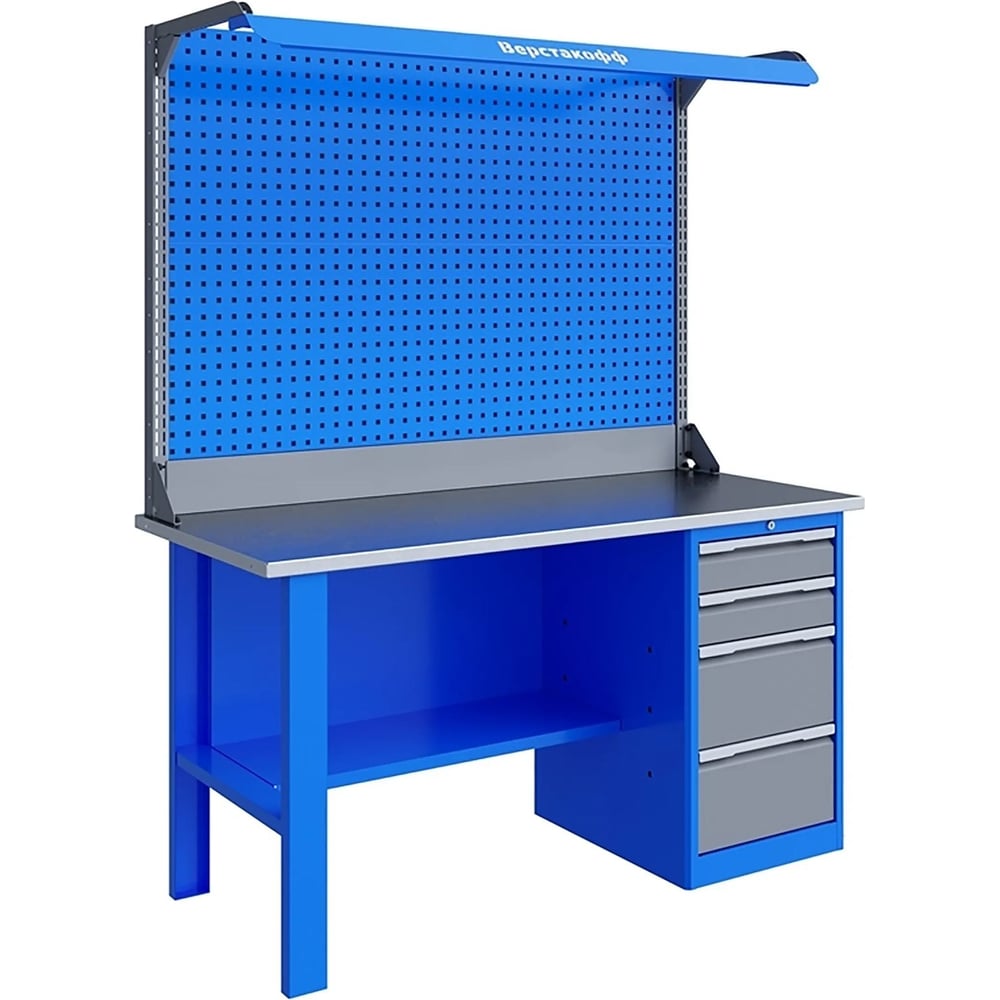 Изображение товара Профессиональный слесарный верстак Верстакофф TNC 161.14.3-2f с ящиками и освещением