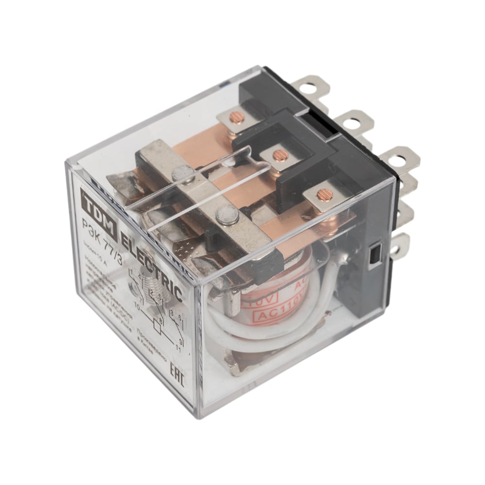 Изображение товара Реле TDM РЭК77/3 10А 110В AC для автоматизации и электросистем