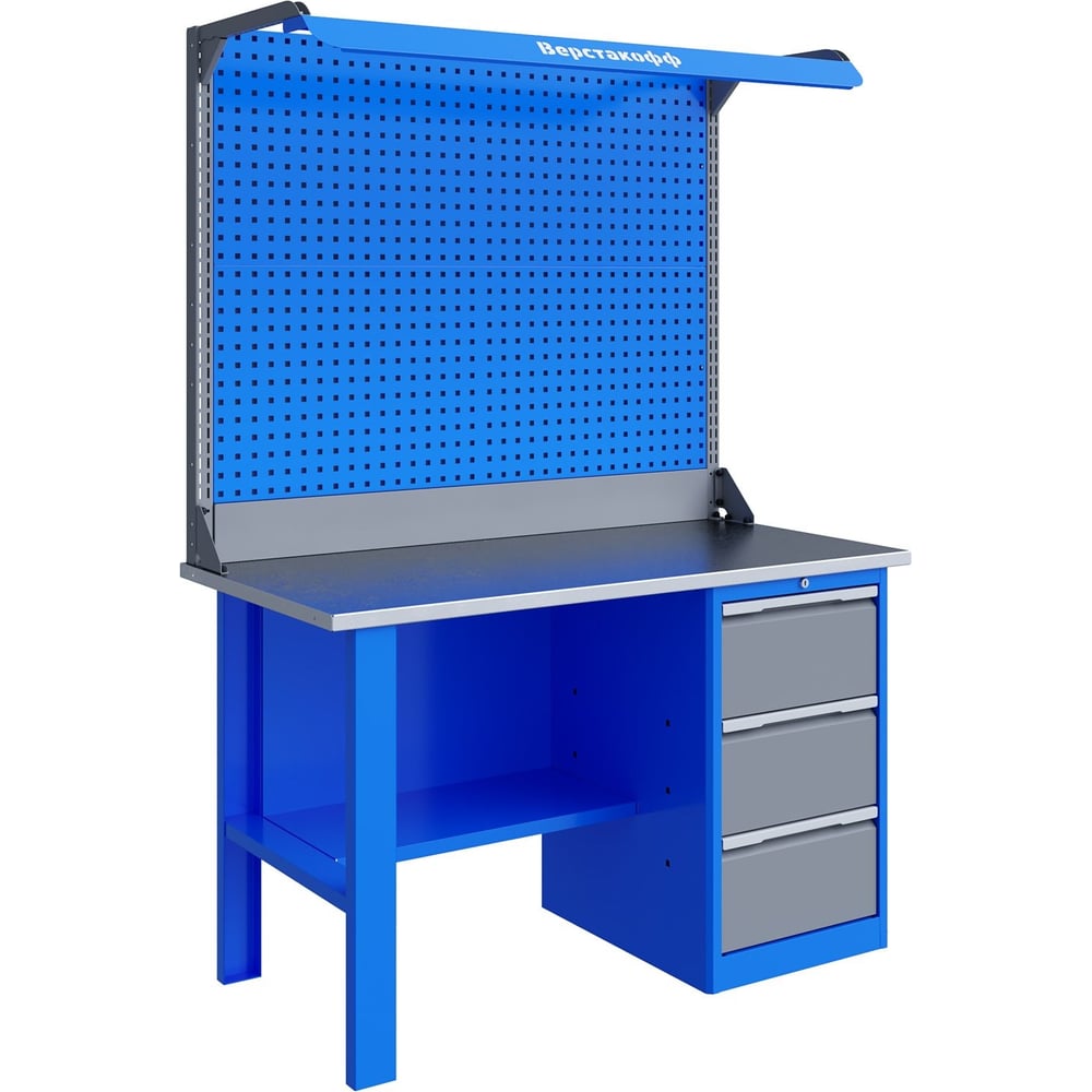 Изображение товара Слесарный верстак Верстакофф TNC 141.13.2-2f профессиональный с освещением