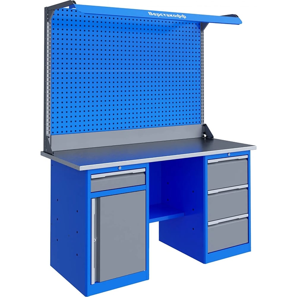 Изображение товара Верстак слесарный Верстакофф TNC 201.38.3-2f 1996x696 мм с двумя тумбами
