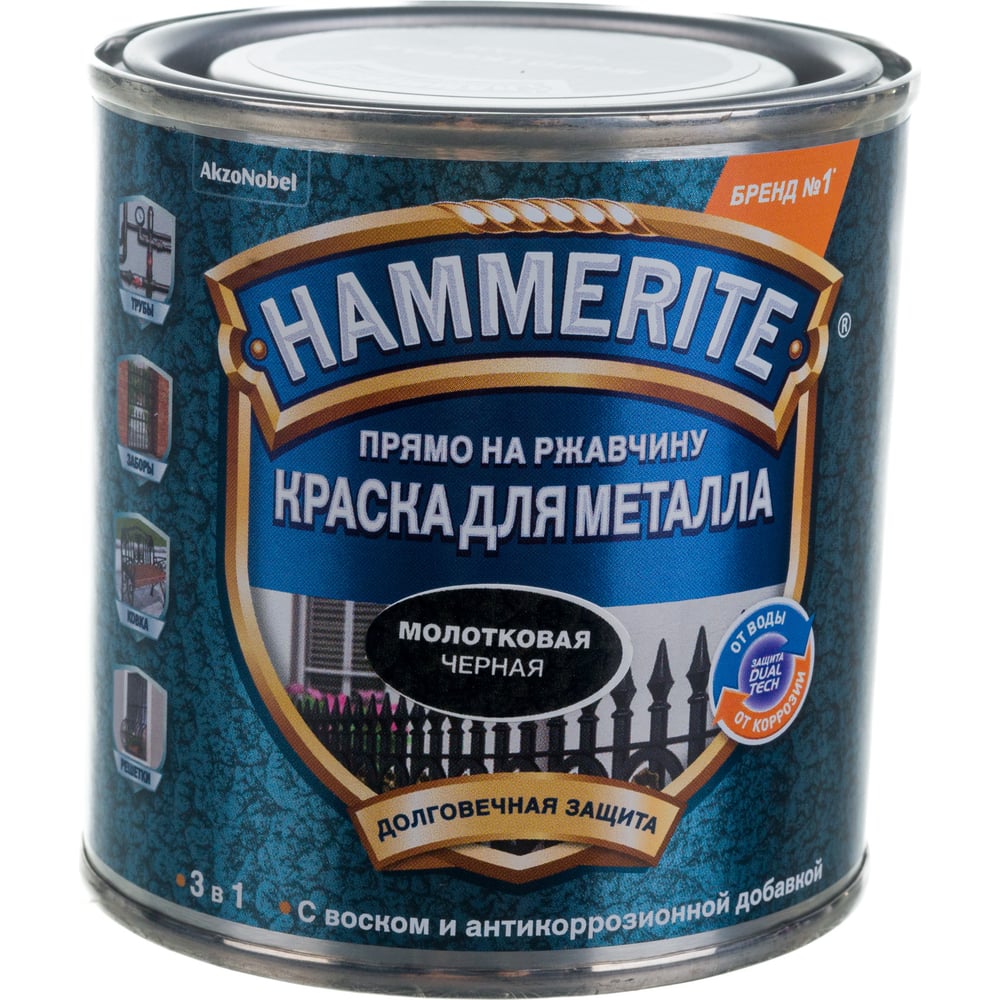 фото Молотковая эмаль по ржавчине hammerite