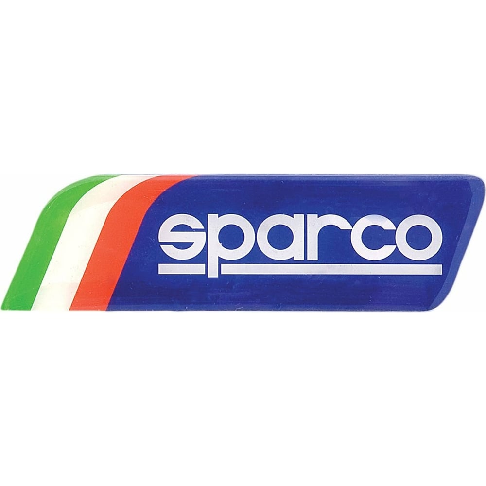 фото Эмблема с логотипом sparco, клеится на кузов, итальянский флаг синий spc emb-002 bl
