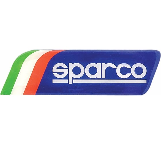 Изображение товара Эмблема с логотипом Sparco, клеится на кузов, итальянский флаг синий SPC EMB-002 BL