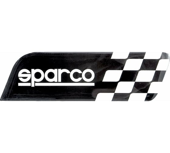 Изображение товара Sparco Эмблема с логотипом Sparco, клеится на кузов в шашечку чёрный SPC EMB-001 BK