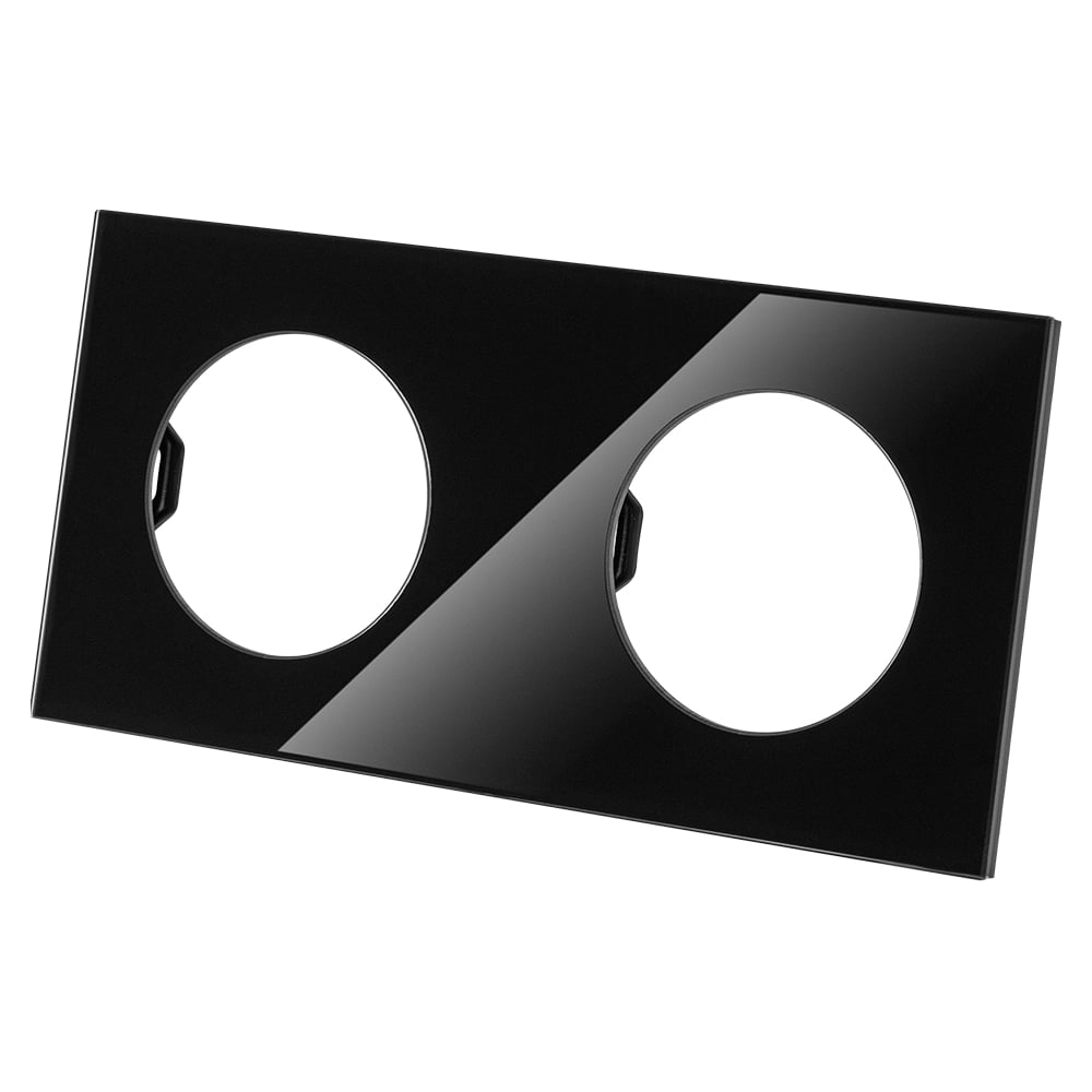 Изображение товара Двойная рамка TDM ELECTRIC агат стекло для электросистем 2 поста