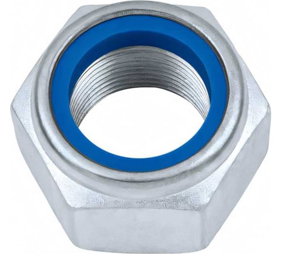 Изображение товара Гайка шестигранная самоконтрящаяся R2R нейлон, din 985, цинк, м12 9700-Gk09012Z