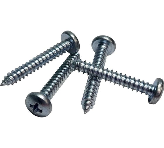 Изображение товара Саморезы c полукруглой сферической головкой R2R острые, din 7981, цинк, 4,8x32 мм, 100 шт. 9400-Sm02048032