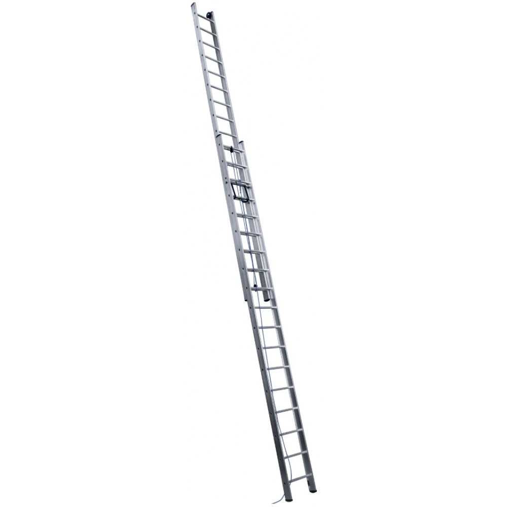 фото Выдвижная алюминиевая двухсекционная лестница с тросом алюмет 3215 2х15 sr 3215