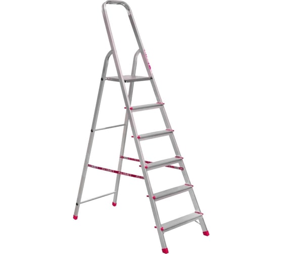 Изображение товара Стальная оцинкованная стремянка Алюмет 6 ступеней Серия ZZ 406 ZZ406.00.000