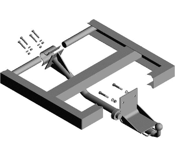 Изображение товара Фаркоп для ГАЗ, ГАЗ КОМБИ, ГАЗ 3221 (автобус, фургон цельнометаллический) тип шара H Трейлер 2705