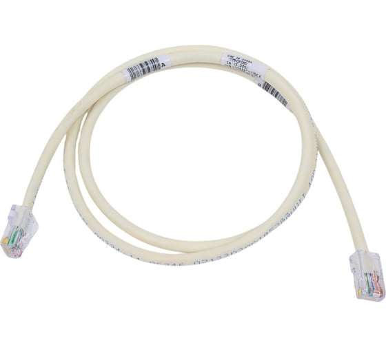 Изображение товара Патч-корд PANDUIT UTPCH1MY TX5e UTP, Cat.5e, с модульными разъёмами PAN-PLUG на обоих концах, 24 AWG, 1м, белый 30278