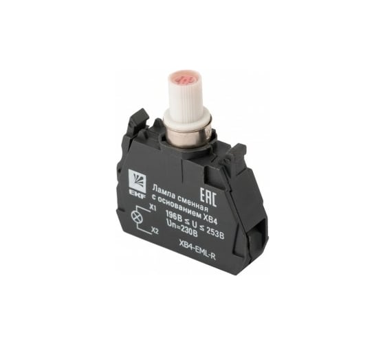 Изображение товара Лампа EKF сменная, c основанием, XB4, красная, 230В, 10 шт. PROxima SQ XB4-EML-R