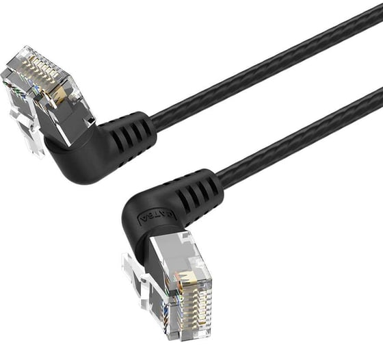 Изображение товара Патч-корд VENTION UTP cat.6a, RJ45 угол 90 - 5м. Черный IBOBJ