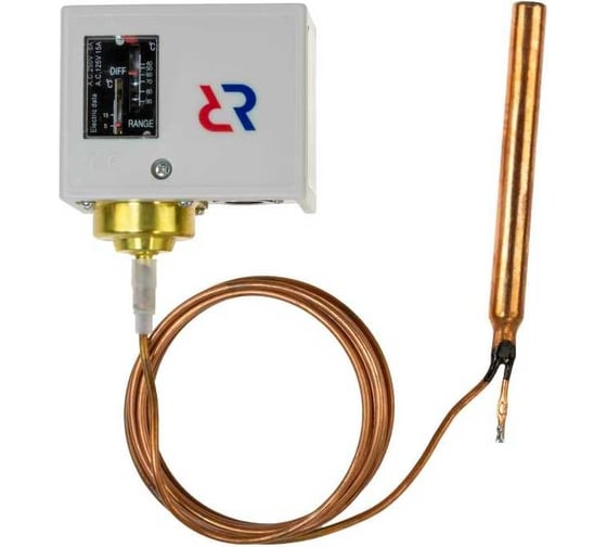 Изображение товара Реле температуры KP81R 90-150 С, капиллярная трубка 2 м, ручной сброс на максимум Ридан 060L115566R