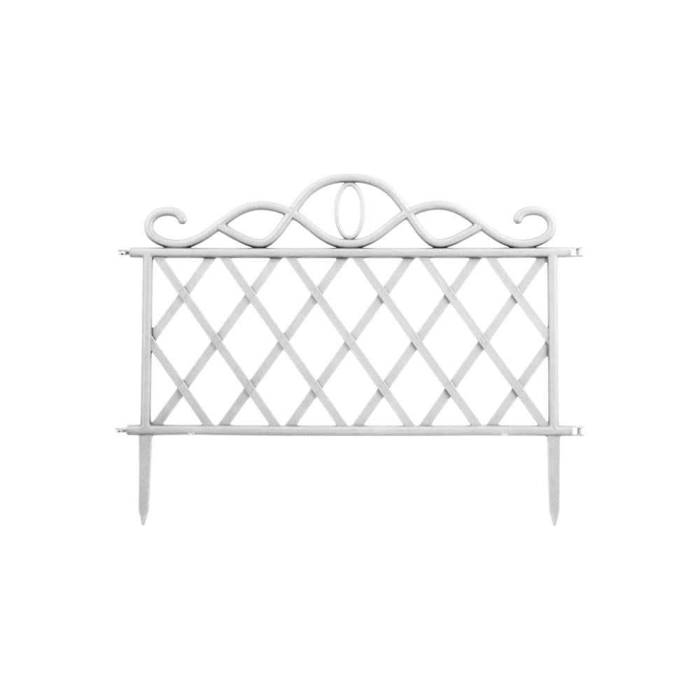 Изображение товара Садовый заборчик Полимербыт 5 секций белый для ландшафтного дизайна