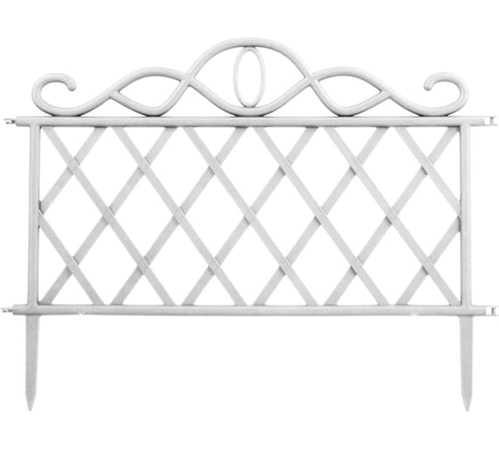 Изображение товара Садовый заборчик Полимербыт 5 секций, белый 437043100