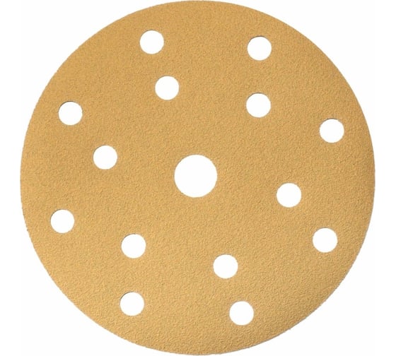 Изображение товара Круг абразивный GOLD LINE 150 мм, Р120, 15 отверстий, 100 шт Holex HAS-97029