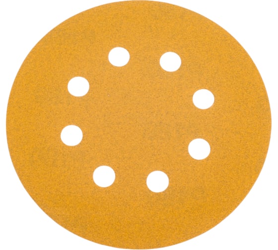 Изображение товара Круг абразивный GOLD LINE 125 мм, Р180, 8 отверстий, 100 шт Holex HAS-97128