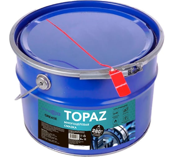 Изображение товара Высокотемпературная многоцелевая смазка TITAN LOCK TOPAZ (LGWA 2) +180 С, синяя, 9 кг TLGREASE-TZ9