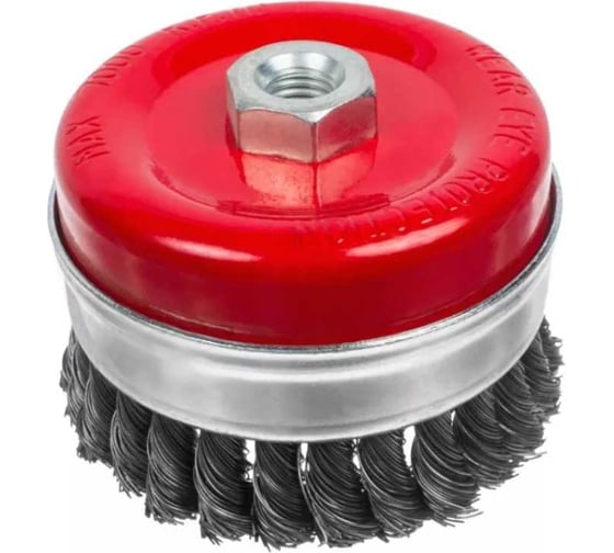 Изображение товара Щетка-крацовка чашечная усиленная стальная проволока 100 мм GROSSMEISTER 021148002