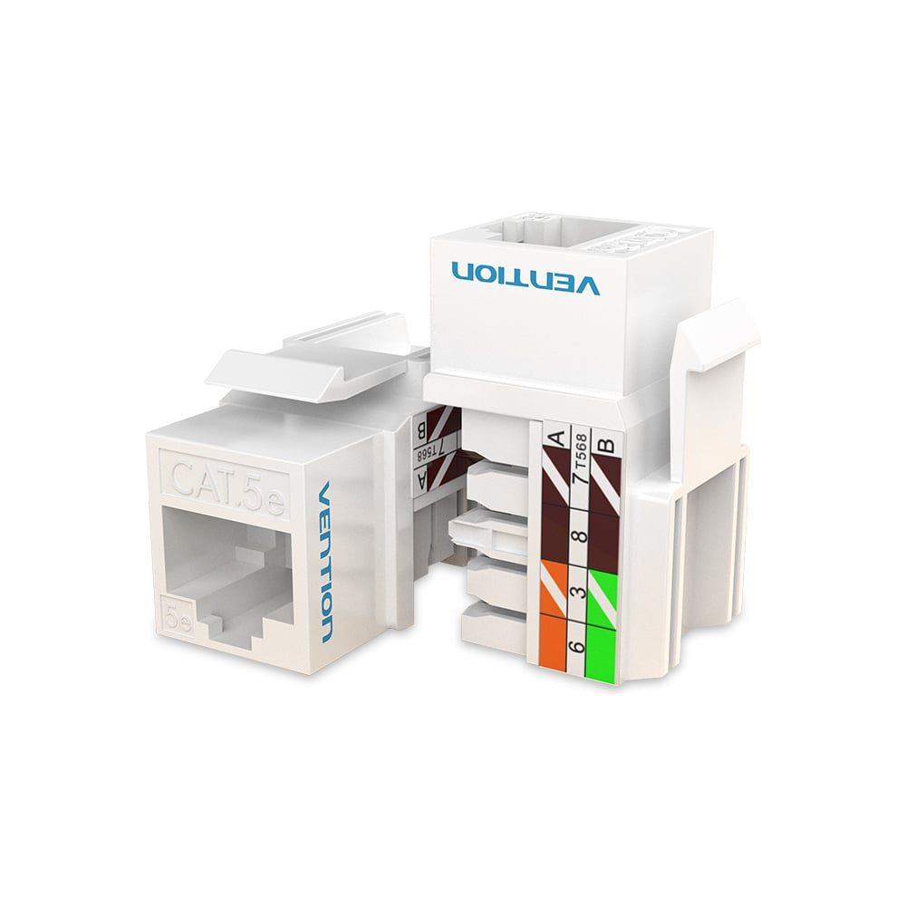 Изображение товара Модуль Keystone VENTION Jack Cat.5e UTP белый IPAW0