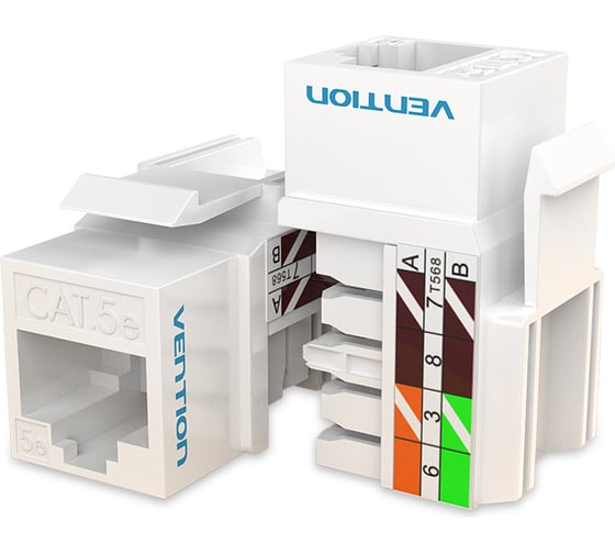 Изображение товара Модуль Keystone VENTION Jack Cat.5e UTP белый IPAW0