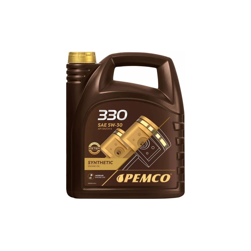 Изображение товара Моторное масло PEMCO SAE 5W-30 синтетическое 4л для легковых автомобилей