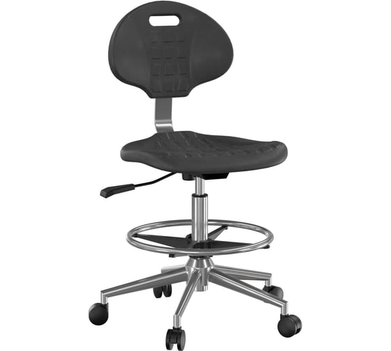 Изображение товара Стул промышленный Верстакофф на газ лифте с кольцом для ног КР12(К)