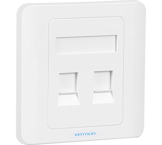 Изображение товара Настенная лицевая панель VENTION (тип 86) под модуль Keystone 2 порта Белая IFBW0