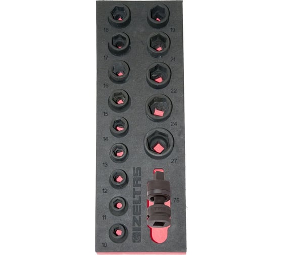 Изображение товара Набор ударных головок в ложементе 15 предметов, 1/2"DR IZELTAS 2965905214