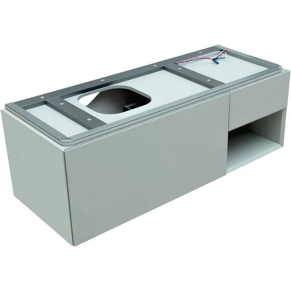 Изображение товара Стильная подвесная тумба для ванной ALLEN BRAU INFINITY 120 L зеленый матовый эмаль