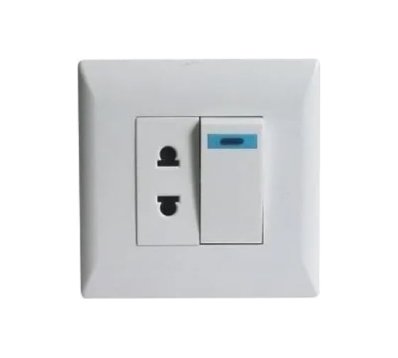 Изображение товара Розетка с выключателем мебельная DORI 86x86мм GLS 45656