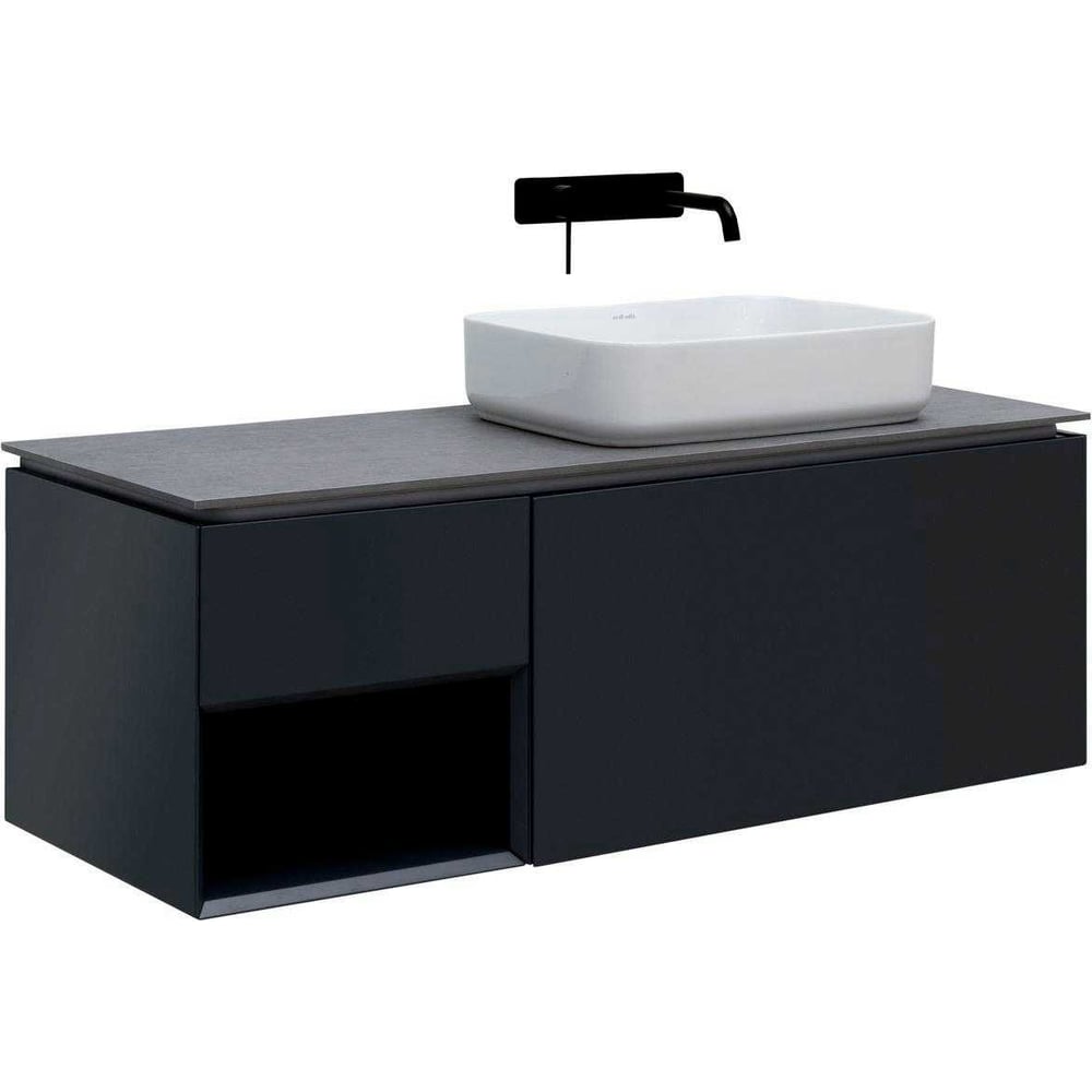 Изображение товара Тумба для ванной ALLEN BRAU INFINITY 120 R антрацит Подвесная с System хранения