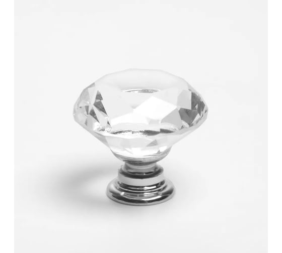 Изображение товара Ручка-кнопка CAPPIO Алмаз стеклянная, диаметр 30 мм 7096645