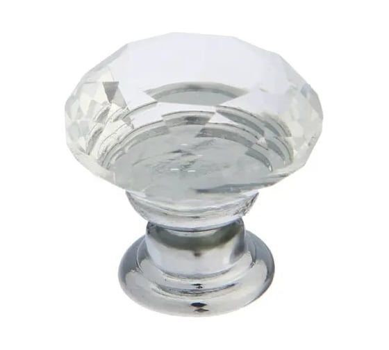 Изображение товара Ручка-кнопка CAPPIO Алмаз стеклянная, диаметр 25 мм 7096641