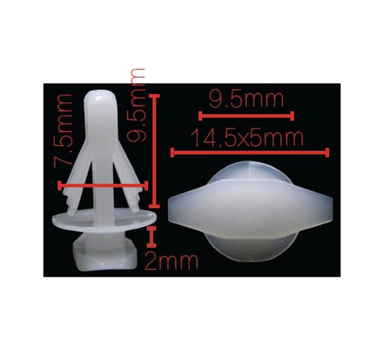 Изображение товара Клипса крепежная для а/м Hyundai, KIA отделки, уплотнителей 8213227100, 699295 10 шт в 1 уп Nord-Yada 909480