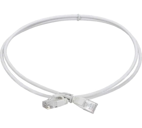 Изображение товара Коммутационный шнур ITK категория 5E, UTP, LSZH, 2м, slim, язычок белый PC08-C5EUL-2M-SL-WT