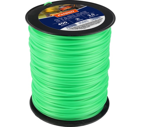 Изображение товара Леска Starline (3.0 мм; 400 м; звезда; зеленая) PATRIOT 300-400-3 805201070