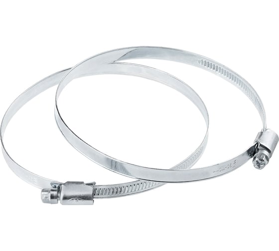 Изображение товара Обжимной хомут MasterProf 9 мм, оцинкованный, 90-110 мм, 2 шт. ИС.140967.2