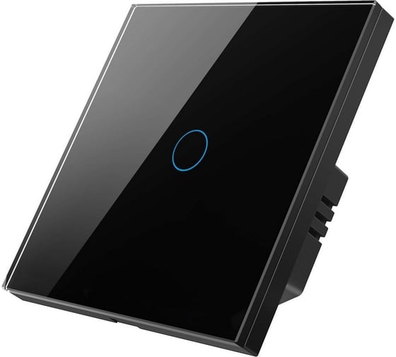 Изображение товара Умный Zigbee выключатель Roximo сенсорный, однокнопочный, черный SZSEN01-1B