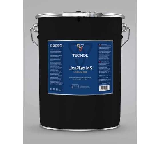 Изображение товара Многоцелевая профессиональная смазка с дисульфидом молибдена TECNOL LicaPlex MS (li-calcium/ mos2), 18 кг nlgi: 2, din 51502: kpf2k-30, iso 6743-9: l-xcceb 3 394293-018