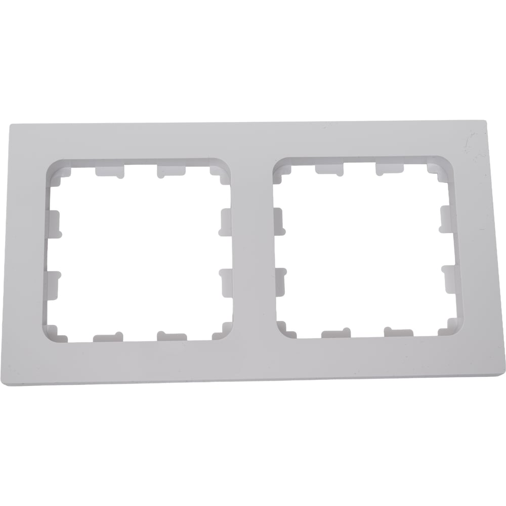 Изображение товара 2-местная рамка АСТРУМ белая от ЮЛИГ для кабель-каналов