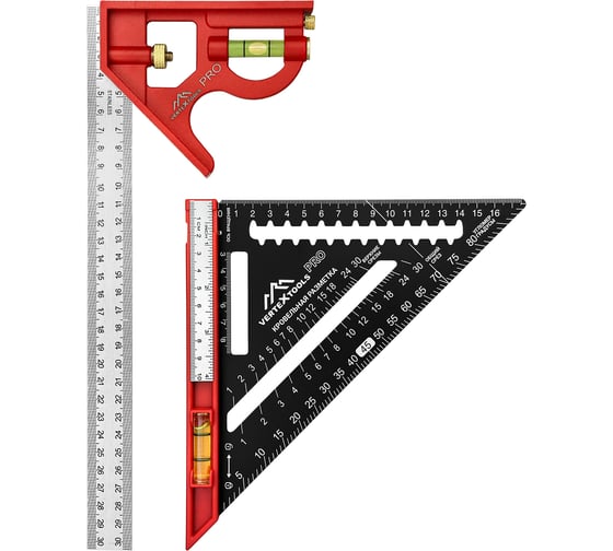 Изображение товара Набор угольников для столярных работ vertextools Profi 2 предмета 3046-8