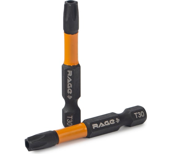 Изображение товара Набор бит ударных RAGE By VIRA IMPACT TORX T30 S2x50 мм 2шт. 554150