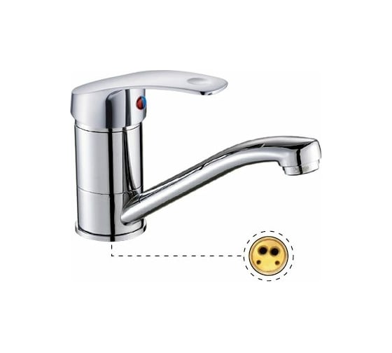 Изображение товара Смеситель для кухни с коротким изливом Potato P4503